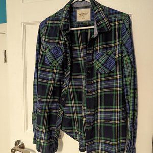 Arizona Jeans Co. Lightweight Flannel Snap Long Sleeve Top